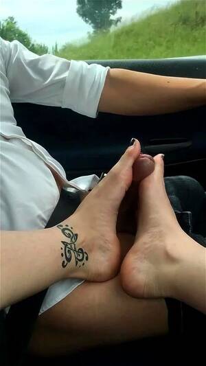 driving footjob - Watch husband receiving slow sensual footjob from wife while driving - Car,  Public, Footjob Porn - SpankBang