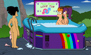 Futurama Porn Leela And Amy - Leela and Fry were having fun in Love Tub when Amy decided to join them! | Futurama  porn