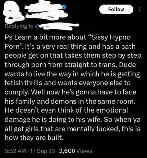 Forced Bi Hypno Porn - sissy hypno makes people trans I guess ðŸ˜­ : r/insanepeoplefacebook