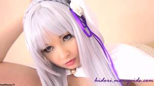 cosplay satin panties - Hidori - Re Zero Emilia Satin Panties Tease Free