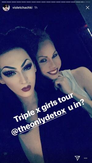 Kim Kardashian Cumshot Porn - Violet and Jade invite Detox to be a part of the 'Triple X Girls', the  queens who have done porn : r/rupaulsdragrace