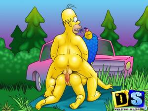 famous toons nude in public - Simpsons Outdoor Fucking - Famous Toon Porn