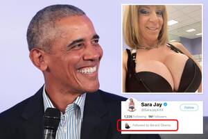 Michelle Obama Porn Captions - Barack Obama follows porn star Sara Jay on Twitter and people are losing it  â€“ The US Sun | The US Sun