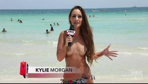 florida topless beach - Naked News covered Hurricane Irma this week, interviewing Miami beachgoers