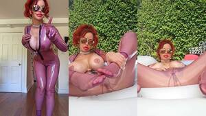 bianca latex pussy - milf in latex catsuit playing with her huge h cups tities & masturbating  her fat pussy (Bianca Beauchamp) - PornBox