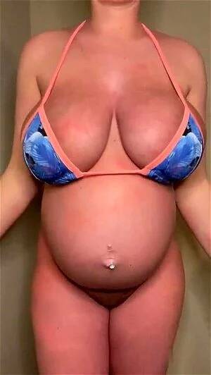 chubby pregnant bikini - Watch Too big boobs try on - Pregnant, Busty, Try On Porn - SpankBang