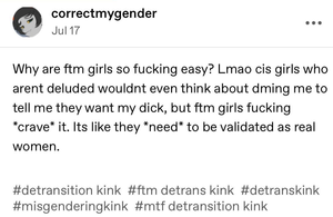 Blackmail Porn Captions Tumblr - Tumblr users are now sharing 'detransitioner kink'