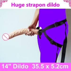 big dick cock strap - Find More Dildos Information about 14 inch strap on dildo, super huge dildoâ€¦