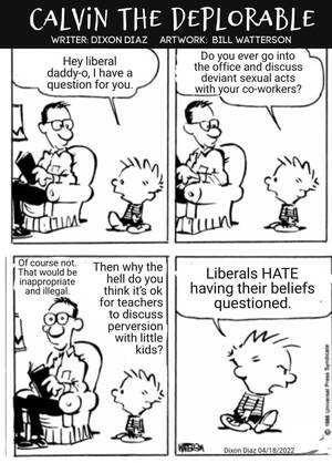 Calvin And Hobbes Pissing Porn - And here I was thinking that Calvin pissing on a Ford logo was the lowest  one could go... : r/TheRightCantMeme