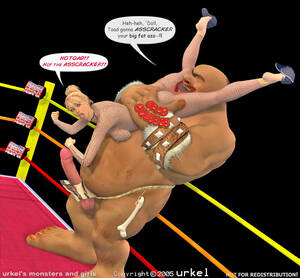 giant cartoon sex - Revenge of the giant - 3D wrestling sex comic