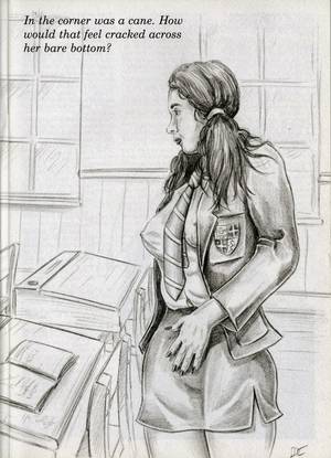 english spanking mags - I can't find the name of this artist (though I know they drew for classic British  Spanking Mags) but they certainly do a nice school uniform: