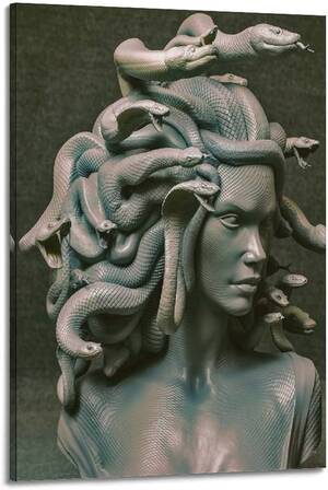 Medusa Statue Porn - Amazon.co.jp: Medusa Snake Hair Banshee Statue Poster Decor Painting Canvas  Wall Art Living Room Bedroom Painting Wall Art Photography Print Home  Bedroom Decor 20x30inch(50x75cm) Frame-style : DIY, Tools & Garden