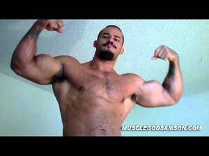 Muscle Male Porn Stars - Super muscle flexing with Male Stripper Big Samson Bodybuilder porn star -  YouTube