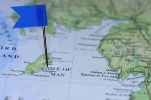 Manx Boy Porn - Map with blue flag in Isle of Man