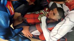 Male Superhero Gay Porn - Big Cock Superheroes Bareback Threesome Gay Porn Video - TheGay.com