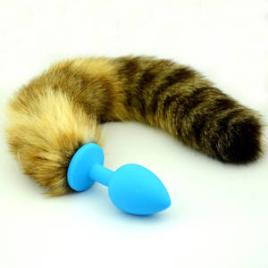 foxtail buttplug - Newest fox tail anal plug blue silicone small butt plug porno sex adults  anus plugs dilator