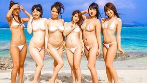 japanese beach orgy - Things heat up at the beach with an orgy - japanese outdoor porn