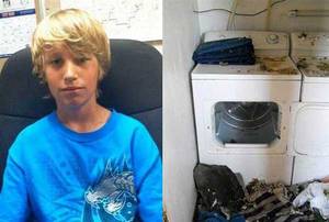boy masturbating - Boy survives tornado by hiding in clothes dryer