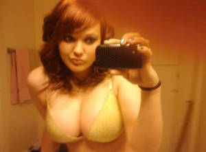 best tits self shot - ... awesome self-shot boobies in the mirror with DD cups