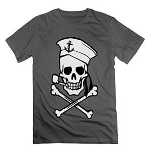 American Dadhub - Men's Skull Short-Sleeve T-shirt DeepHeather M