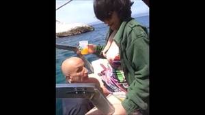 beach hidden fuck - Amateur wife makes sex with stranger on boat and cuck husband films