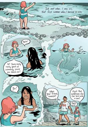 Mermaid Tail Porn - And sadly, those were about all the lesbian mermaid comics I could find!  But I couldn't resist adding in a few lesbian selkie comics.