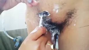 Girl Shaving Pussy Hair - Shaving my Super Hairy Indian Girlfriends Pussy and Armpits | xHamster