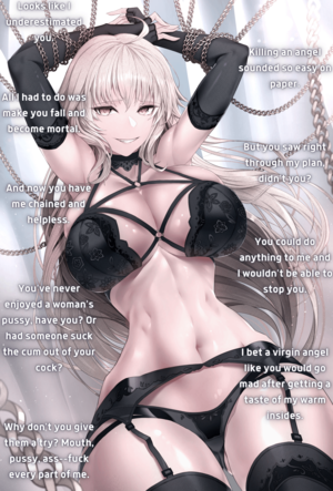 bondage angel hentai - She really thought she could fool you, an angel. Good thing you saw through  her plan and managed to capture her... [Bondage] [Implied Sex] [Angel]  [Garterbelt] [Dubious Consent] free hentai porno, xxx