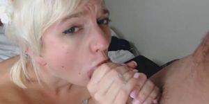 horny blonde sucking dick - Horny Blonde Sucking and Fucking Big Dick