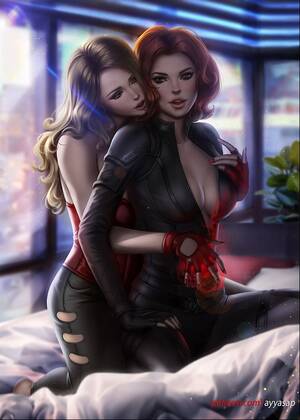 Black Widow Lesbian Hentai - Scarlet Witch And Black Widow Lezbo | Avengers Lesbian Porn | Luscious Hentai  Manga & Porn