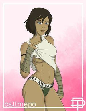 Legend Of Korra Dickgirl Porn - avatar_the_last_airbender callmepo female female_only human korra panties  shirt_lift short_hair solo the_legend_of_korra underboob