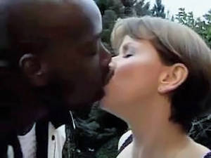 Interracial French Kiss Porn - European French Interracial Kissing Mature Outdoor