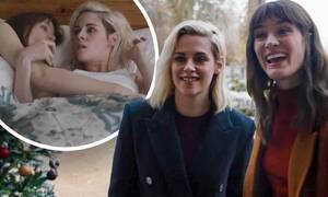 Kristen Stewart Lesbian Porn - Kristen Stewart pretends to be 'orphan' for closeted girlfriend in first  trailer for Happiest Season | Daily Mail Online