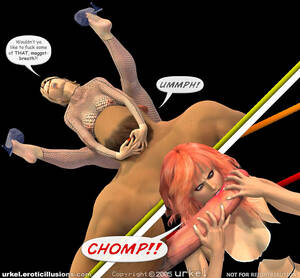 giant cartoon sex - Revenge of the giant - 3D wrestling sex comic