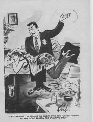 blonde spanking cartoon - These days you are unlikely to find a cartoon featuring an adult female  being spanked in a newspaper or magazine, but back in the day, things were  very ...