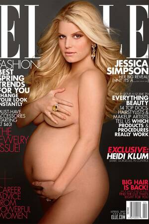 Jessica Simpson Sex Tape - Pregnant (and Naked) Celebrity Covers by the Numbers