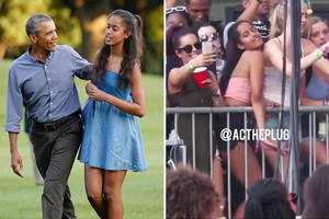 Malia Obama Sex Tape - US reports claim Malia Obama was filmed smoking cannabis at music festival