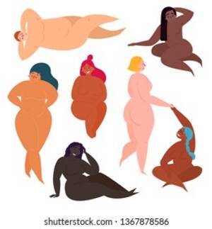 fat girls posing nude - Curly Mature Fat Women Different Poses: vector de stock (libre de regalÃ­as)  1367878586 | Shutterstock
