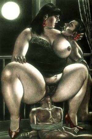 chubby naked art - Erotic Bbw Drawings - Sexdicted