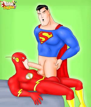 Justice League Gay Porn Animated - Flash from Justice League sucking Superman's cock with pleasure -  CartoonTube.XXX