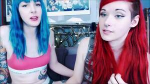 hot petite lesbians blue head - Blue Hair Emo Tranny Fucking her Lesbian Friend on Cam - Camvideos.tv