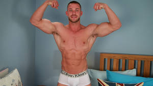 muscle dude amateur - Muscular Straight Man Conall Shows us his Big Uncut Cock & Fires Loads of  Cum!