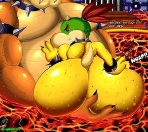 Bowser Porn Ass - Rule 34 - 2boys ass big ass big butt bowser bowser jr. gay girly hand on ass  huge ass huge butt hyper hyper ass hyper butt koopa lava looking at viewer  looking