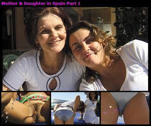 British Extreme - British Extreme Vol. 43 - Mother & Daughter in Spain Part 1 [200?, pissing,  wetting, deliberate, fetish, public, old & young, all girl, VHSRip]