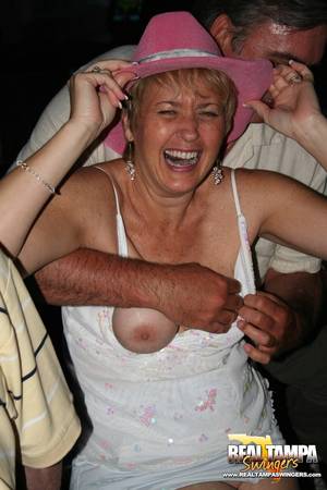 Mature Swinger Sex Party - Drunk mature women display their tits and pussies with no shame at swinger  party