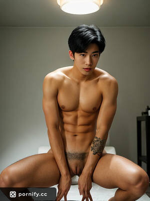 Korean Boy Porn - Hot Korean Teen Boy with Small Dick Works Out in Basement | Pornify â€“ Best  AI Porn Generator