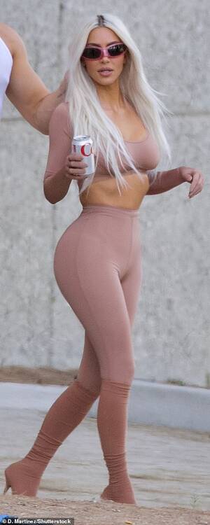 Best Porn Kim Kardashian - Kim Kardashian bares it all in sheer, nude SKIMS as Pete Davidson supports  her at photoshoot | Daily Mail Online