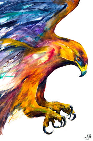 Golden Eagle Porn - I painted a Golden Eagle in oils and ink ...