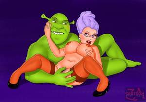 cartoon pussy oops - XXX Toon Oops: Shrek Lusting After Fairy Godmother's Mature Pussy