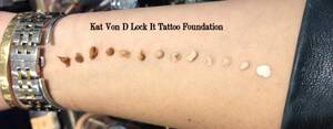 Kat Von D Xxx - Swatches in Many Shades: Kat Von D Lock It Tattoo Foundation